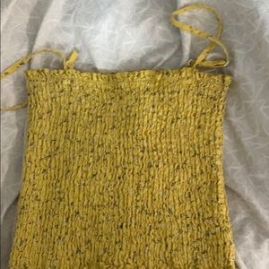 Yellow brandy cropped tank